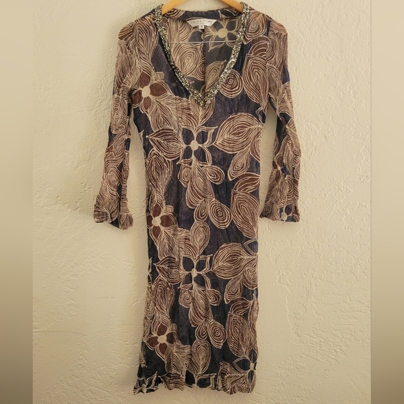 Trink Turk Silk 90s Sheer Dress Size 8 - Picture 1 of 7
